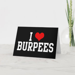 Carte I Love Burpees, Fitness