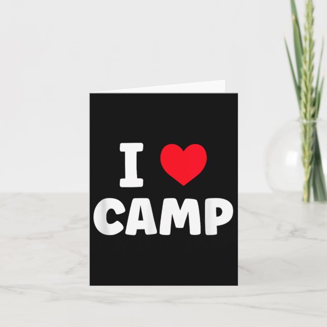 Carte I Love Camp Camp Été Glamping (Devant)