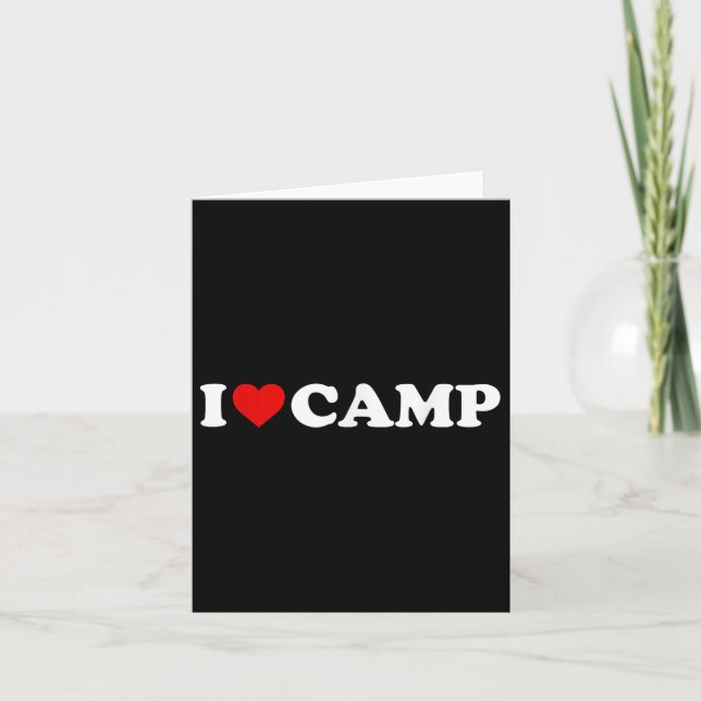 Carte I Love Camp - Coeur (Devant)