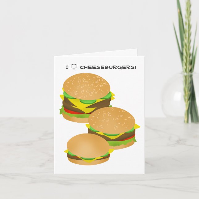 Carte I Love Cheeseburgers (Devant)