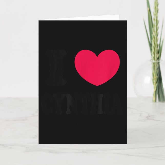 Carte I Love Cynthia  (Devant)