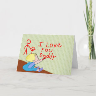 Carte I Love Daddy baby boy Card