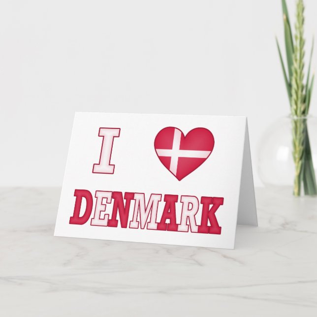 Carte I Love Danemark (Devant)