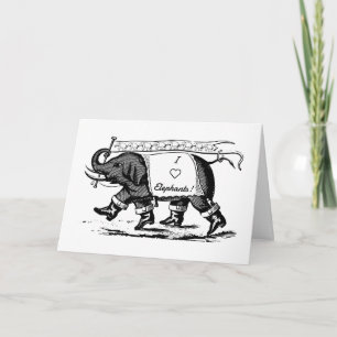 Carte I Love Elephants