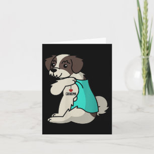 Carte I Love Grand-Mère Tattoo Shih Tzu Grand-Mère Chien