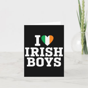 Carte I Love Irish Boys Irlande Drapeau St patrick de co