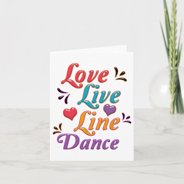 Carte I Love Line Dance (Devant)