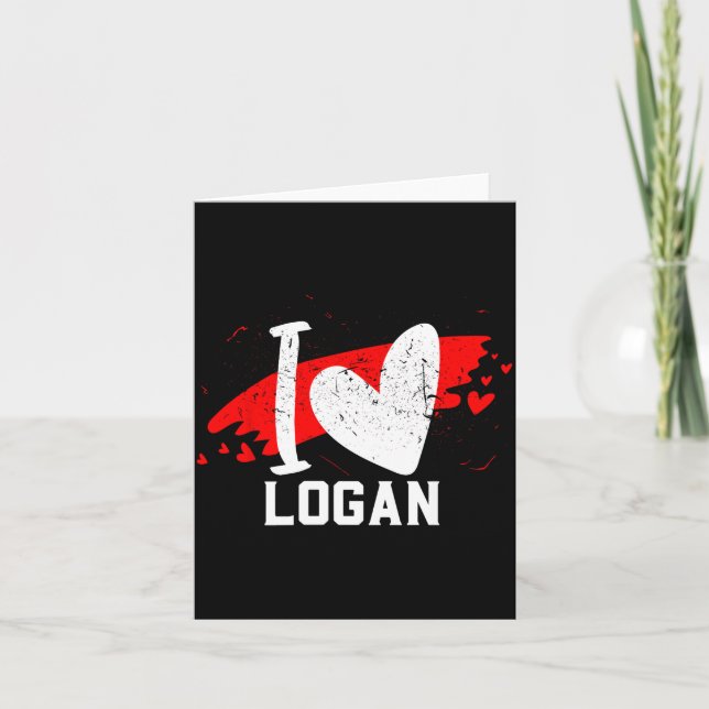 Carte I Love Logan I Heart Logan  (Devant)