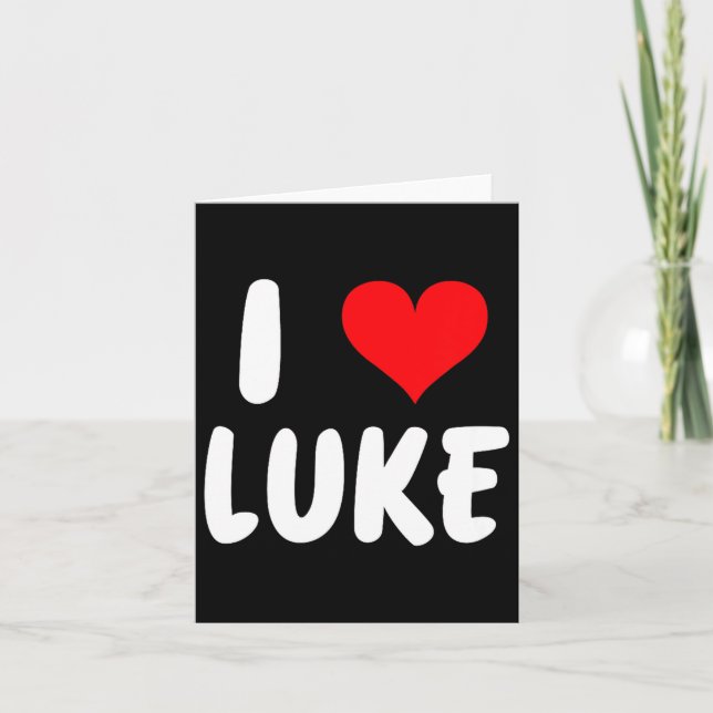 Carte I Love Luke - Heart - Name  (Devant)