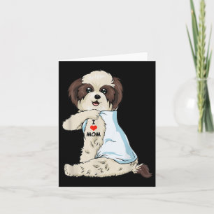 Carte I Love Maman Tattoo Shih Tzu Maman Amoureux des ch