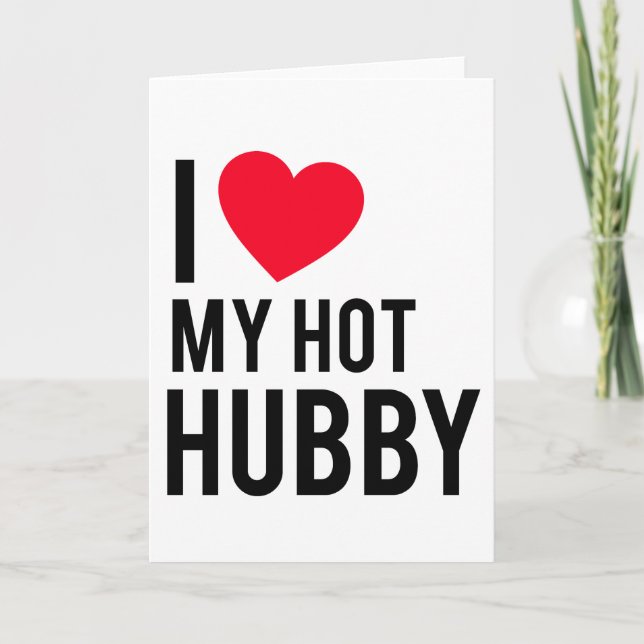 Carte I love my Hot Husband (Devant)