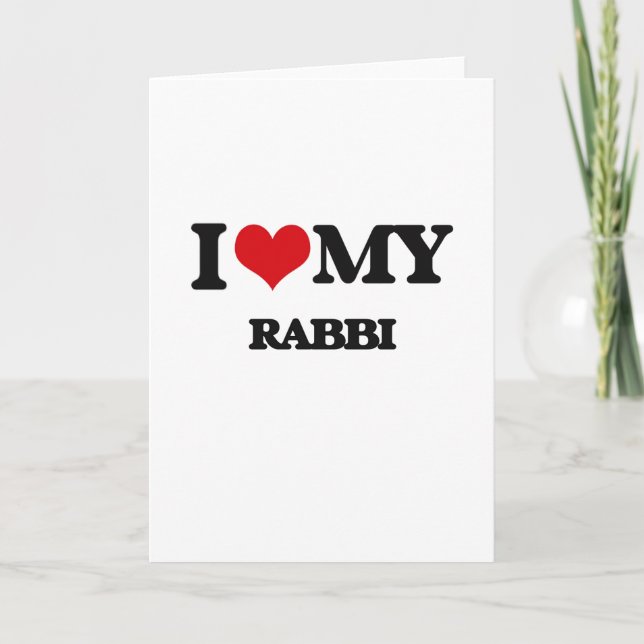 Carte I love my Rabbi (Devant)