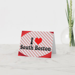 Carte I Love South Boston, États-Unis