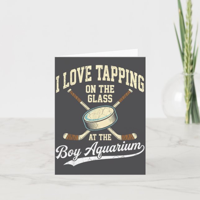 Carte I Love Tapng On The Oh Gl Boy Aquarium Hockey  (Devant)
