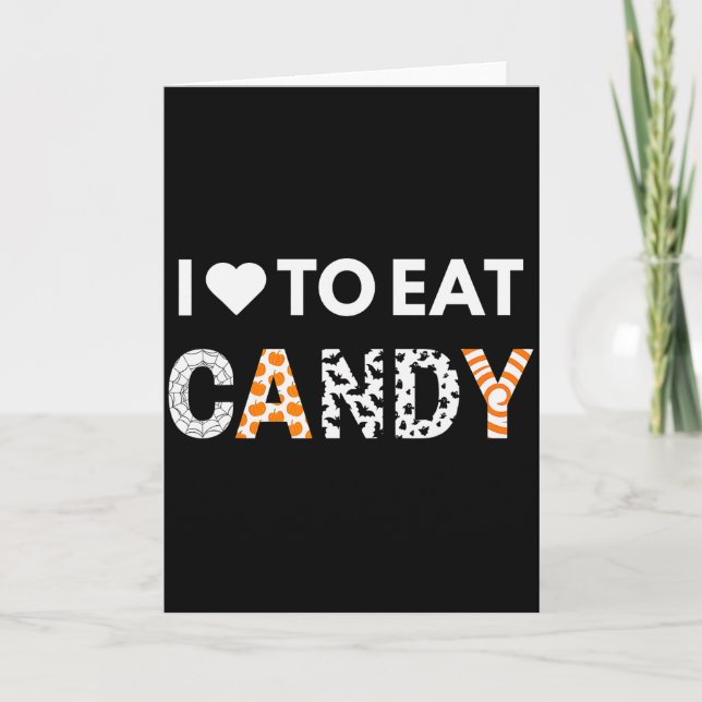 Carte I Love To Eat Candy I'm Candy Halloween Couples Ma (Devant)