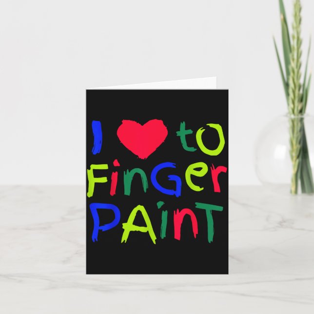 Carte I Love To Finger Paint Matching I'm Paint Couple V (Devant)