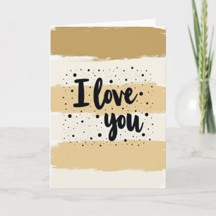 Carte « I Love You » à l'écriture artistique