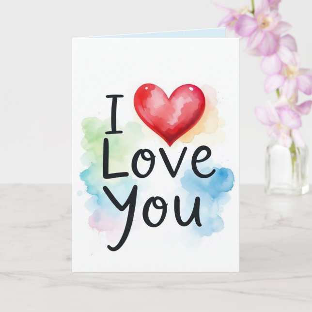 Carte I Love You Card (Orchidée)