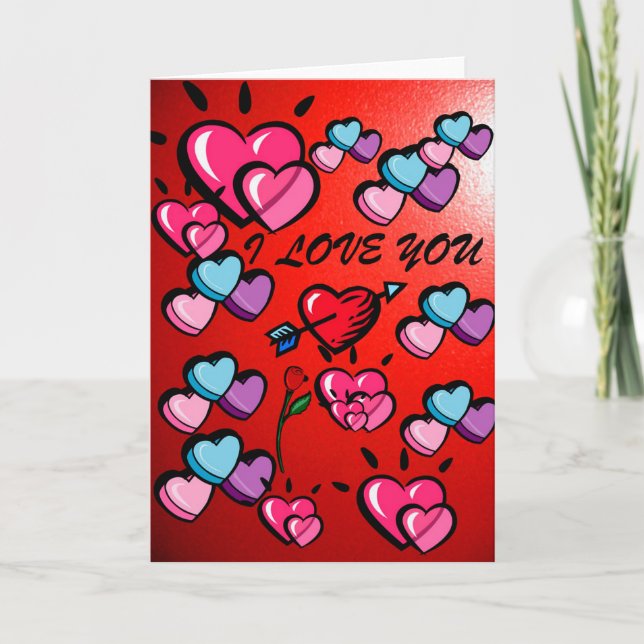 Carte I Love You_ Card_by Elenne (Devant)