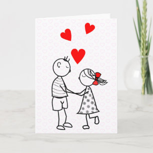 Carte I Love You Card Romantic Couple - Votre Nom De Tex