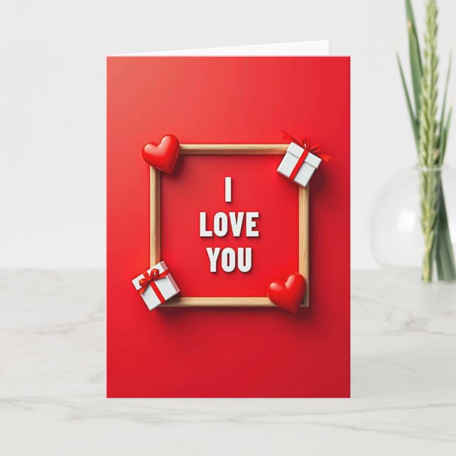 Carte I Love You Framed Art Card (Devant)