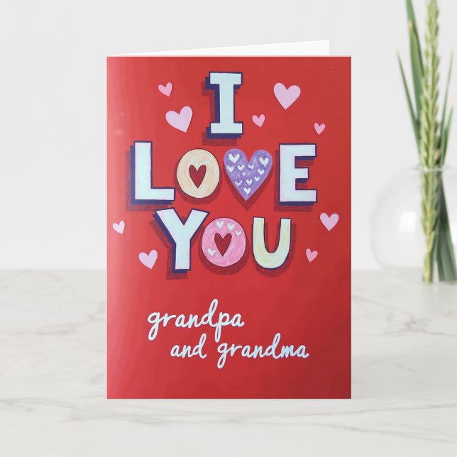 Carte I Love You Heartfelt Grandpa Card (Devant)