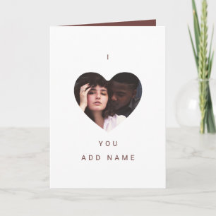 Carte I Love You Modern Photo and Text Valentines