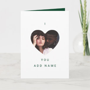 Carte I Love You Modern Photo and Text Valentines