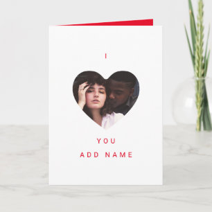 Carte I Love You Modern Photo and Text Valentines
