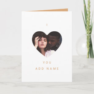 Carte I Love You Modern Photo and Text Valentines