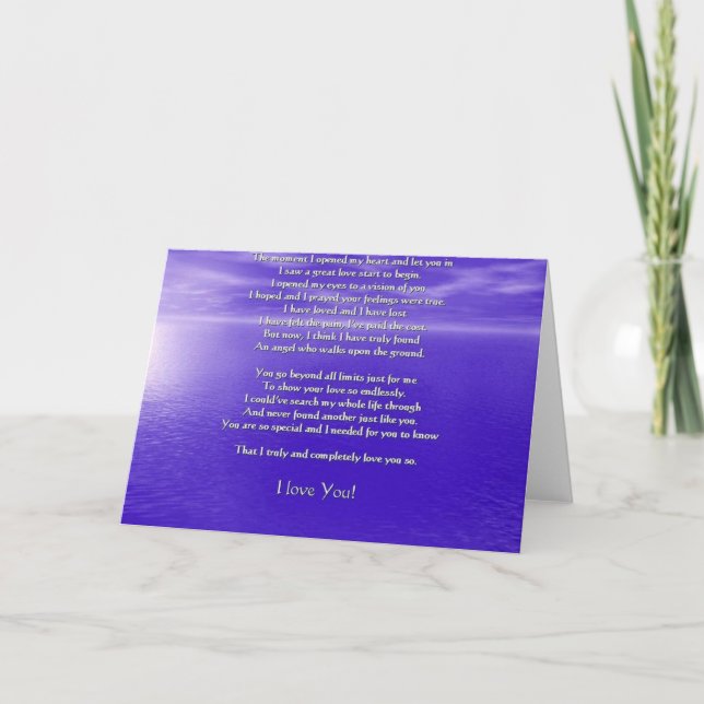 Carte I love you poem (Devant)