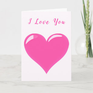 Carte I Love You Valentine's Day Card Coeur romantique
