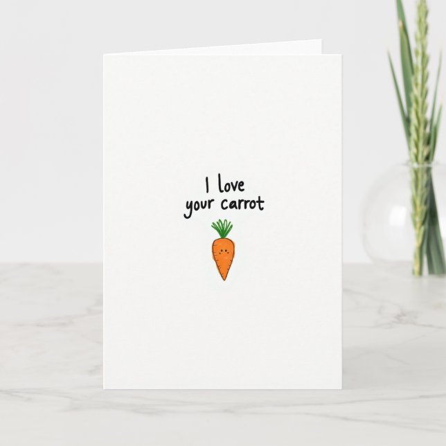 Carte I Love Your Carrot Greeting Card (Devant)