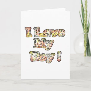 Carte I Loy My Boy Design Cool Collection Vintage Texte