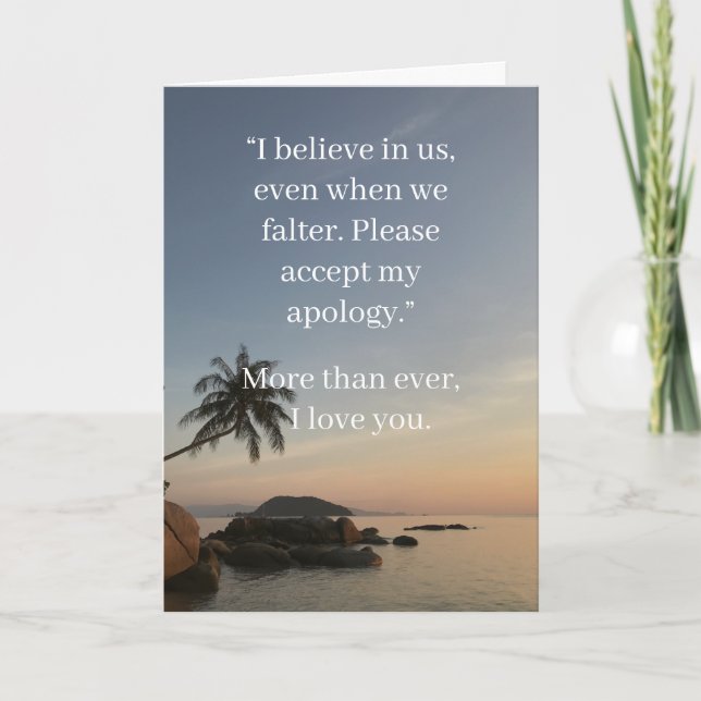 Carte I’m Sorry Relationship Card | Elegant Apology (Devant)