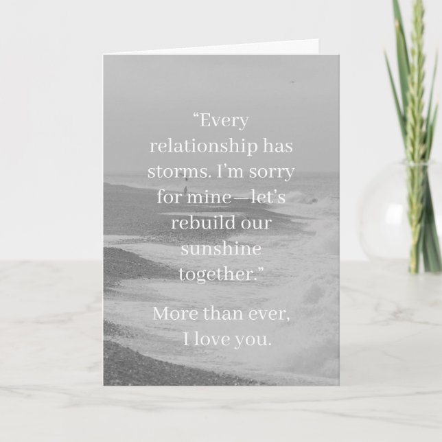 Carte I’m Sorry Relationship Card | Elegant Apology (Devant)