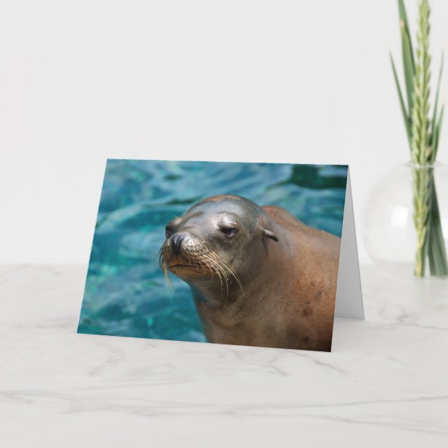 Carte I Miss You - Seal Grey Card (Devant)