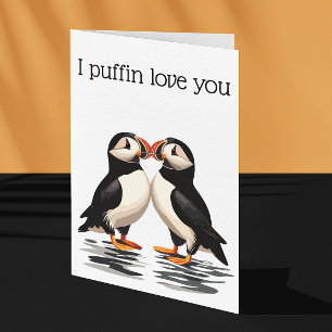 Carte I Puffin Love you Valentine's Day Anniversary