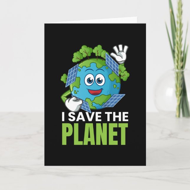 Carte I Save The Planet Photovoltaic Solar (Devant)