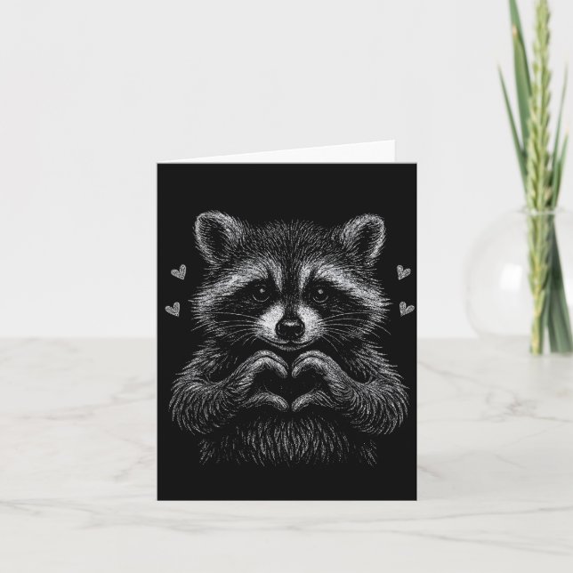 Carte I Steal Hearts Raccoon Valentines Racoon Meme Grap (Devant)