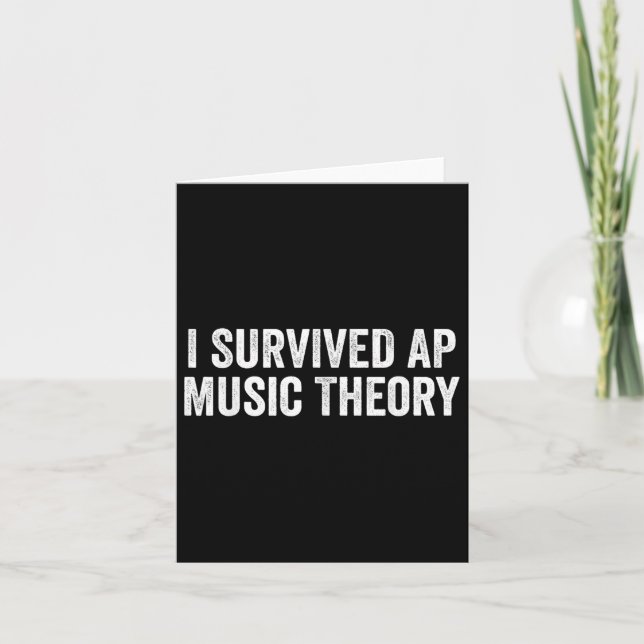 Carte I Survived Ap Music Theory Funny Ap Examen Qu (Devant)