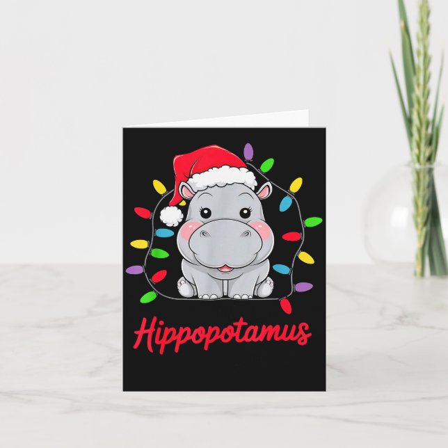 Carte I Want A Hiptamus For Christmas Xmas Hip Lover Fun (Devant)