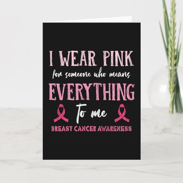 Carte I Wear Pink Breast Cancer Awareness Family Matchin (Devant)