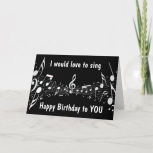 CARTE I WON'T SING TO SAVE YOUR EARS **BIRTHDAY CARD**