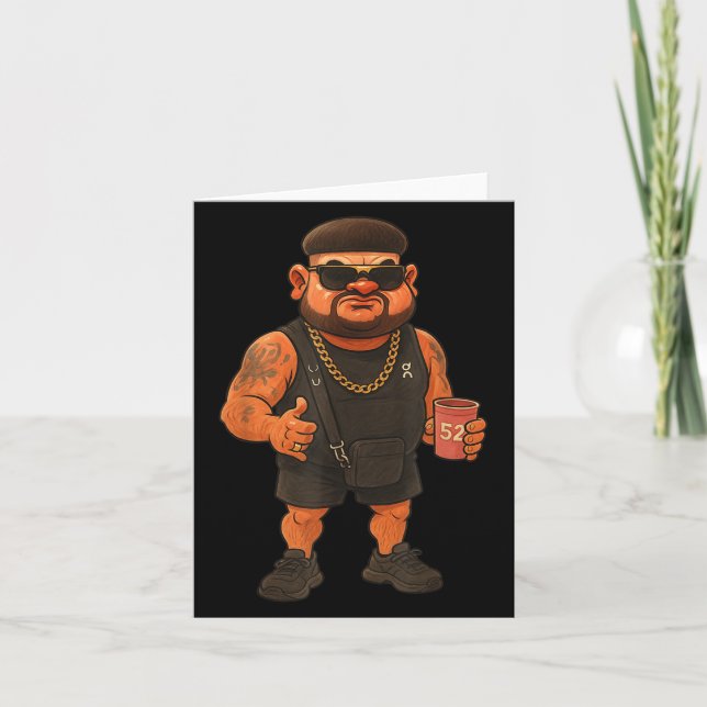 Carte Ibiza Final Boss Meme Drôle Vacances Haircut plais (Devant)