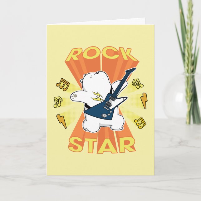 Carte Ice Bear - Rock Star (Devant)