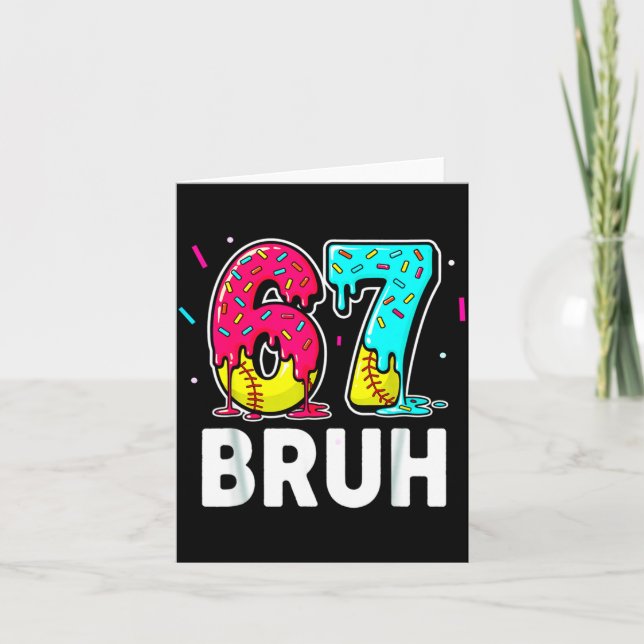 Carte Ice Cream Dripng Softball Drip Fun 6 7 Six Seven M (Devant)