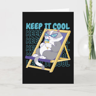 Carte Ice Cream Summer Beach Ice Cream Vacation Cat