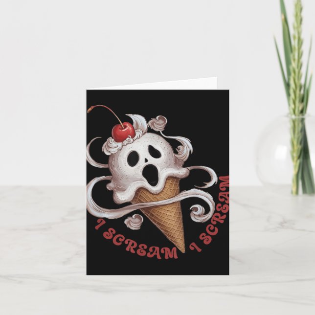 Carte Ice Crème d'Halloween, Crème de nourriture éffraya (Devant)