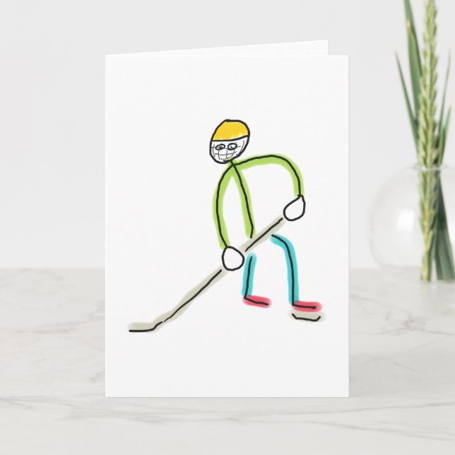 Carte Ice Hockey Stickman (Devant)